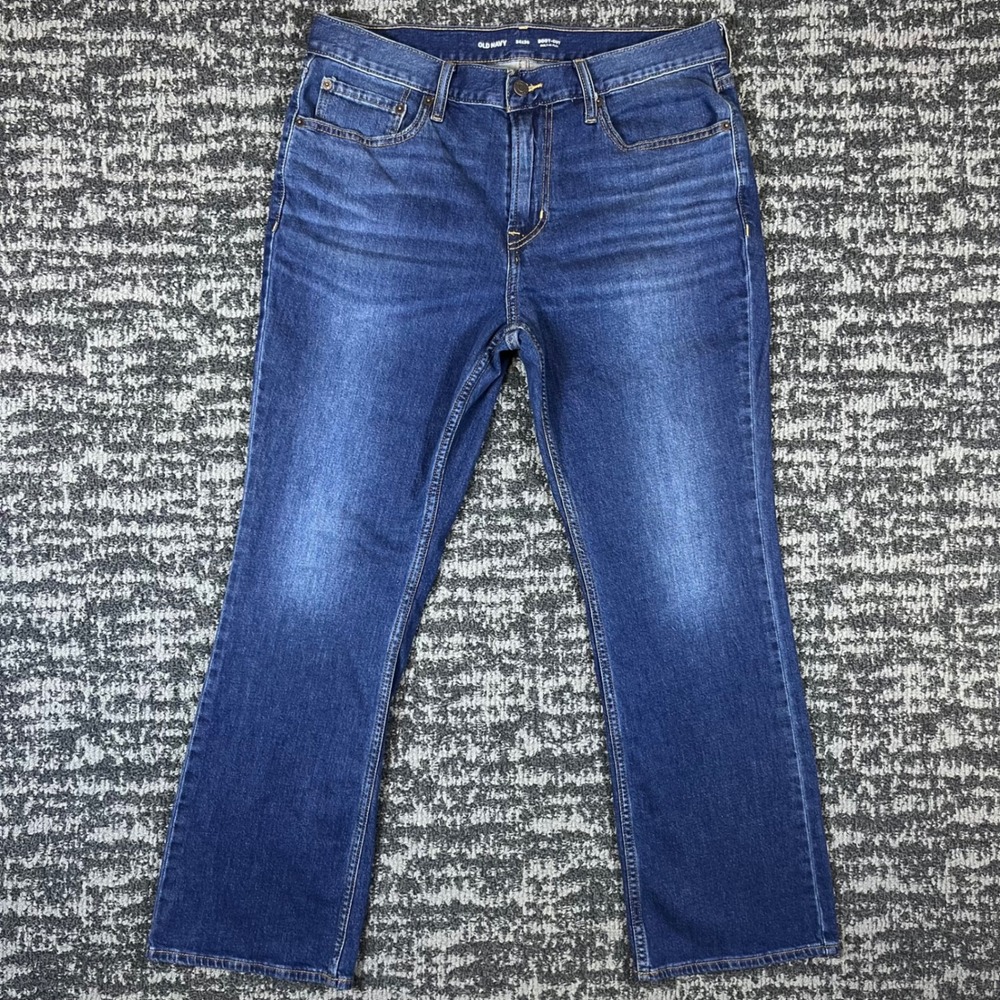 Old Navy Jeans Mens 34x30 Boot-Cut Blue Built-In Flex Denim Pants